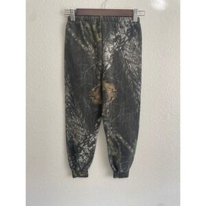 Mossy Oak Camo Sweatpants Kids Size 6-7 Green Brown Excellent Fleece Joggers